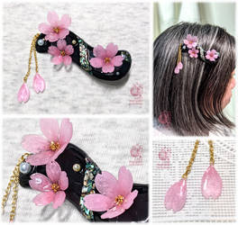 Night cherry blossoms 2021 - Hair Clip