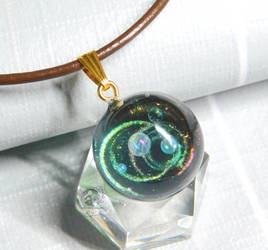 Green universe - Resin pendant