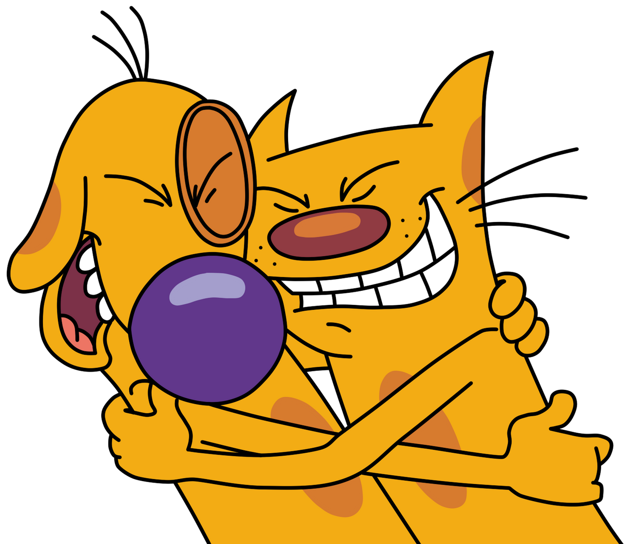 Cat And Dog Cartoon / Cute dog and cat cartoon embracing each other