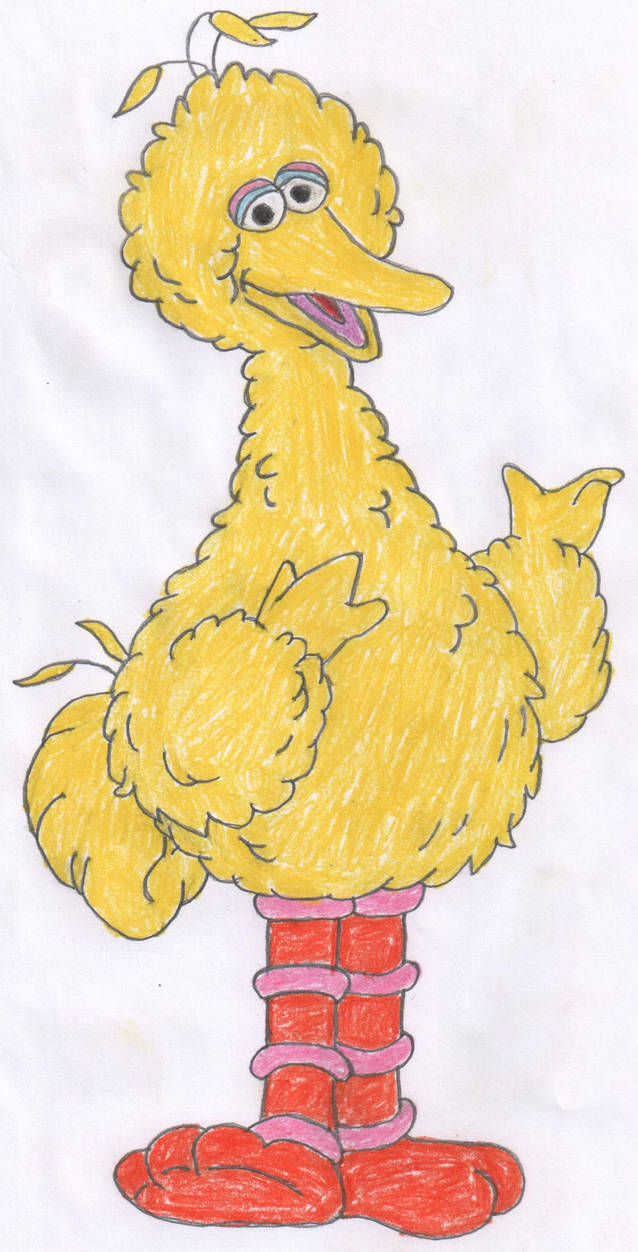 Drawing of Big Bird from Sesame Street by JCP-JohnCarlo on DeviantArt