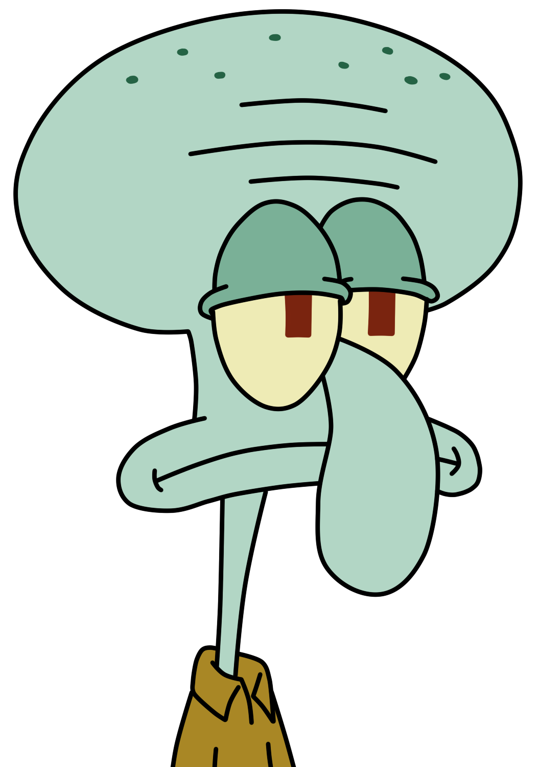 Squidward's got them fake Js (Transparent PNG) by SodiiumArt on DeviantArt