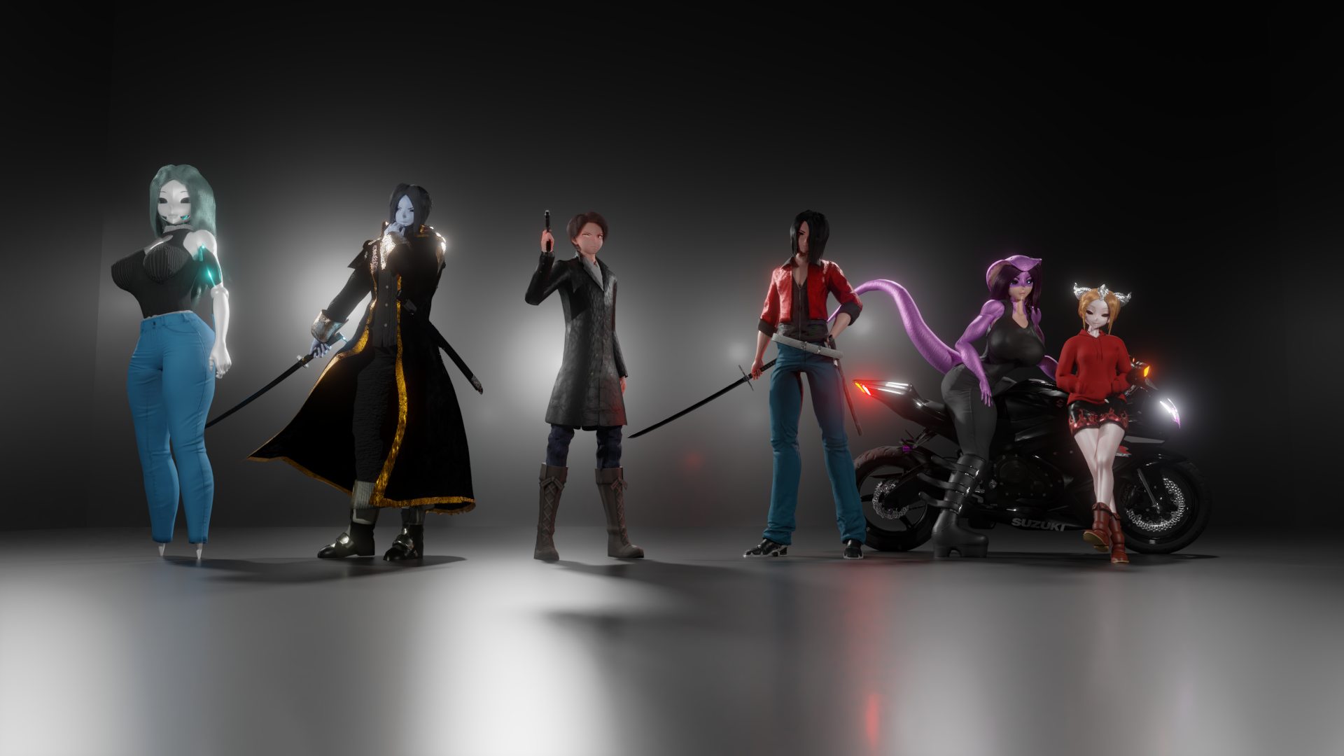 3d Rendered Oc All my OC's Render by BySamzan on DeviantArt