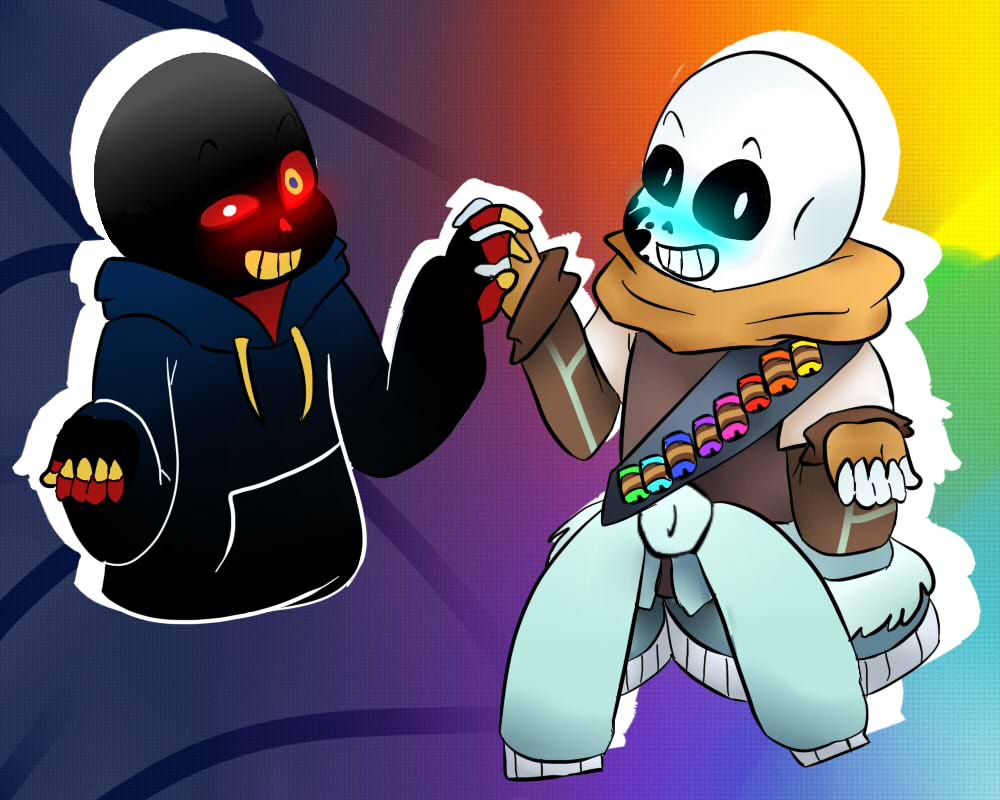 love like you (error sans x ink sans), Art, Drawing, Undertale Sans Au,  Sans Undertale