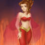 Belle as Jasmine Red Outfit