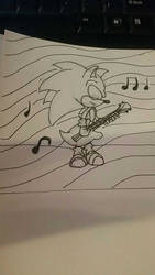 Sonic playing that music