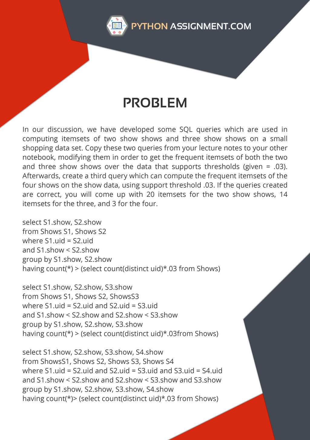 Python Programming Sample by PythonAssignment on DeviantArt