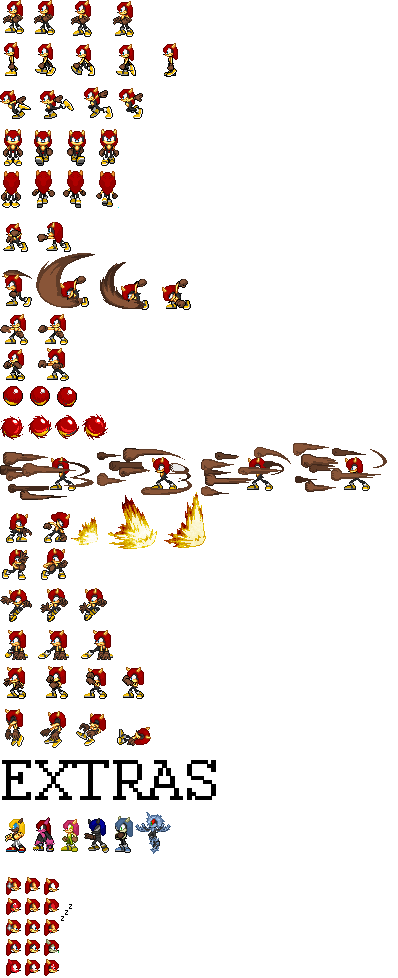 Mighty the Armadillo (My Style) Sprite Sheet by farofeiroman on DeviantArt