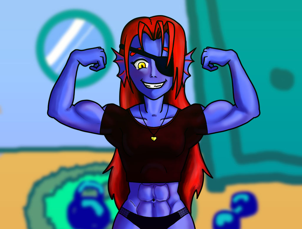 Undyne Bodybuilder Undyne by ALT-arts on DeviantArt
