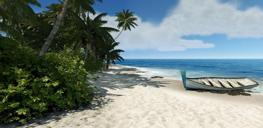 Cryengine beach shore