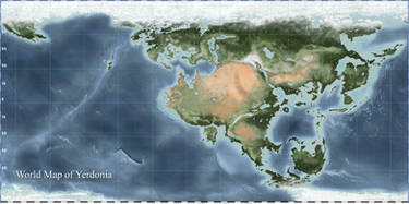 Yerdonia Geographical Unlbeled world map 6k