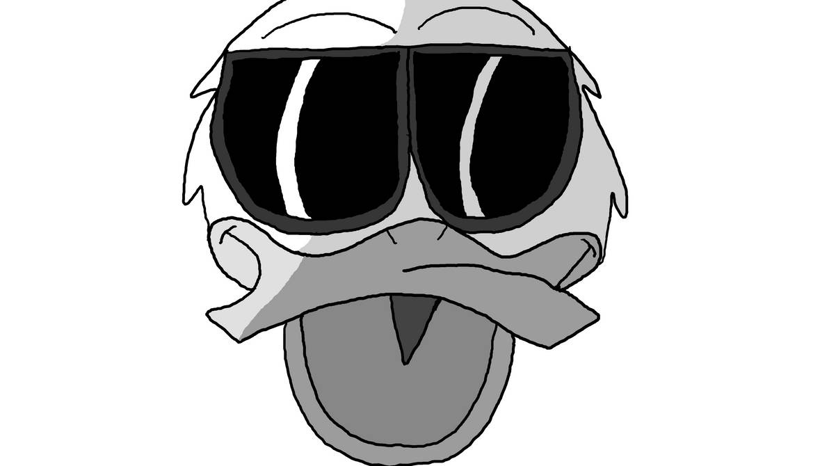 Donald Duck in Black and White by disneyPiplup on DeviantArt