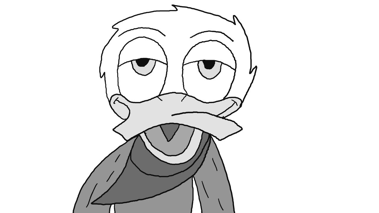 Donald Duck in black and white by disneyPiplup on DeviantArt