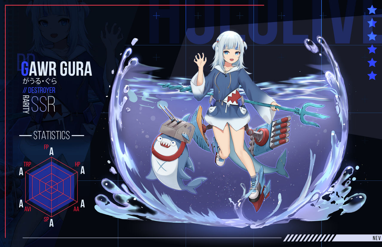 Azur Lane X Hololive Gura By Miachyuzuki On Deviantart
