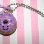 Kawaii face donut necklace