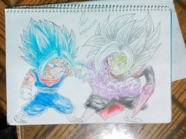 Vegetto Ssj Blue vs Zamasu Fusion