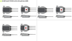 IJN/JMSDF Yamato(AU) 46 cm and 45 cm gun variants