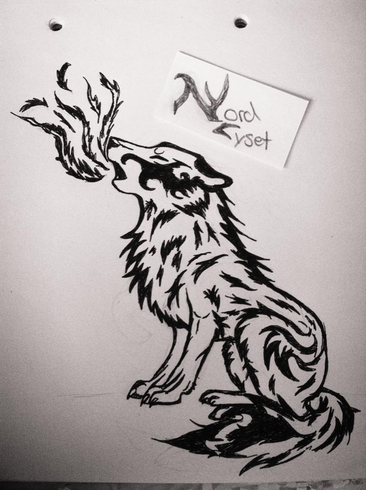 Tribal Tattoo Wolf Howl