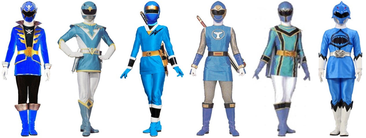Gokai Blue Female with 5 Sentai Aqua Rangers by mbadidoy95 on DeviantArt