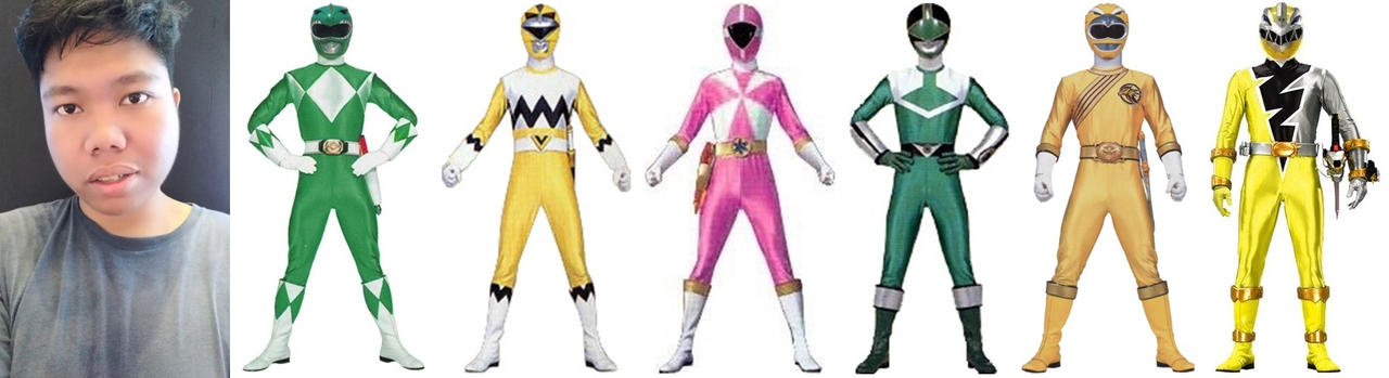 Matthew Badidoy dressed up with 6 Color Rangers by mbadidoy95 on DeviantArt