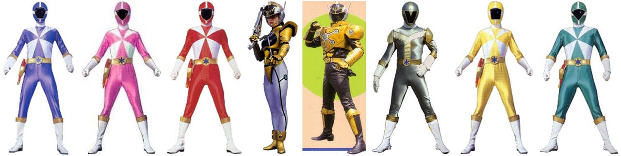Gokai Change - Gogo Five Set of 8 by mbadidoy95 on DeviantArt