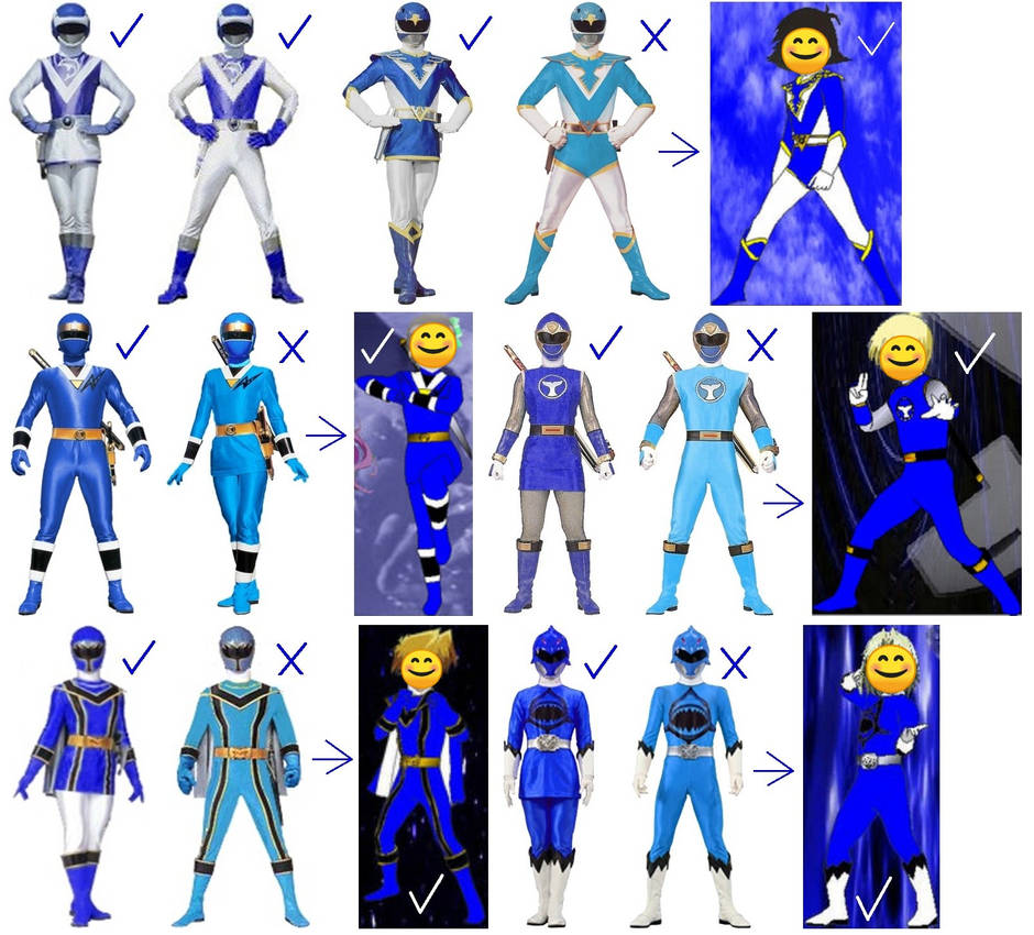 Blue Ranger Bandana Explained about regular shade of Blue Rangers by mbadidoy95 on DeviantArt