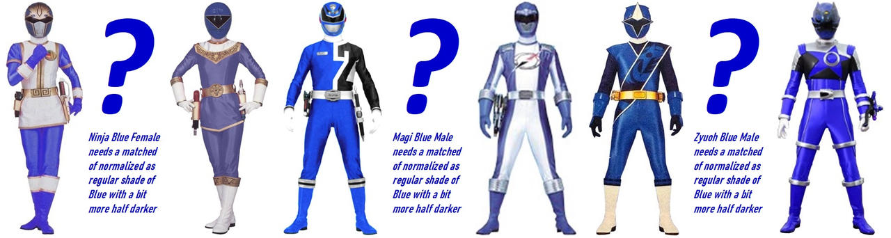 3 Lacking Missing of Sentai Blue Rangers