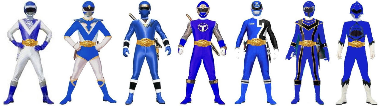 Blue Male Sentai Members with universe warriors