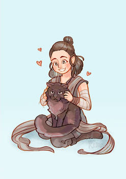 Rey's cat therapy