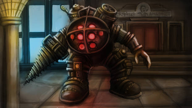 Bioshock Big Daddy, digital painting