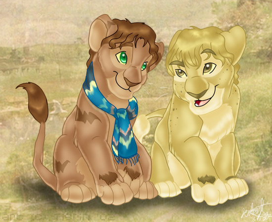 Merry and Pippin lions