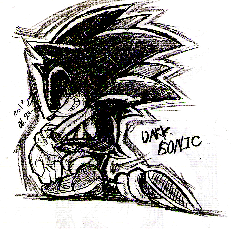 Dark Sonic Outline by grim-zitos on DeviantArt