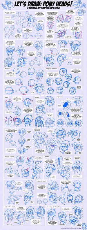 Let's Draw: Pony Heads! Tutorial #1