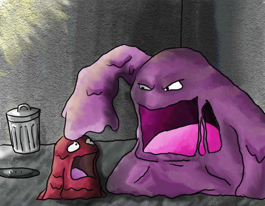 Muk Deviantart Muk encouraging grimer by RedRampage2501 on DeviantArt
