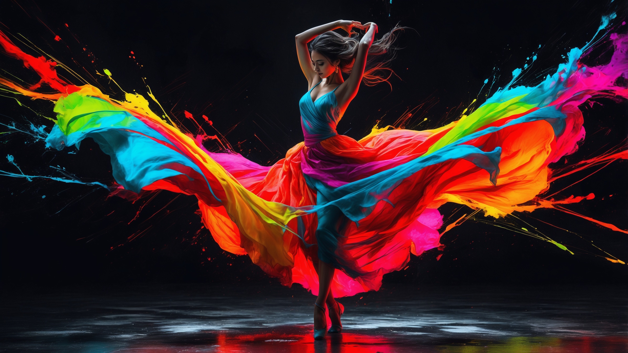 Dancing Fever Color Splash of Color , Dancer 3 by cuda1016 on DeviantArt