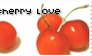 Cherry fruit love stamp