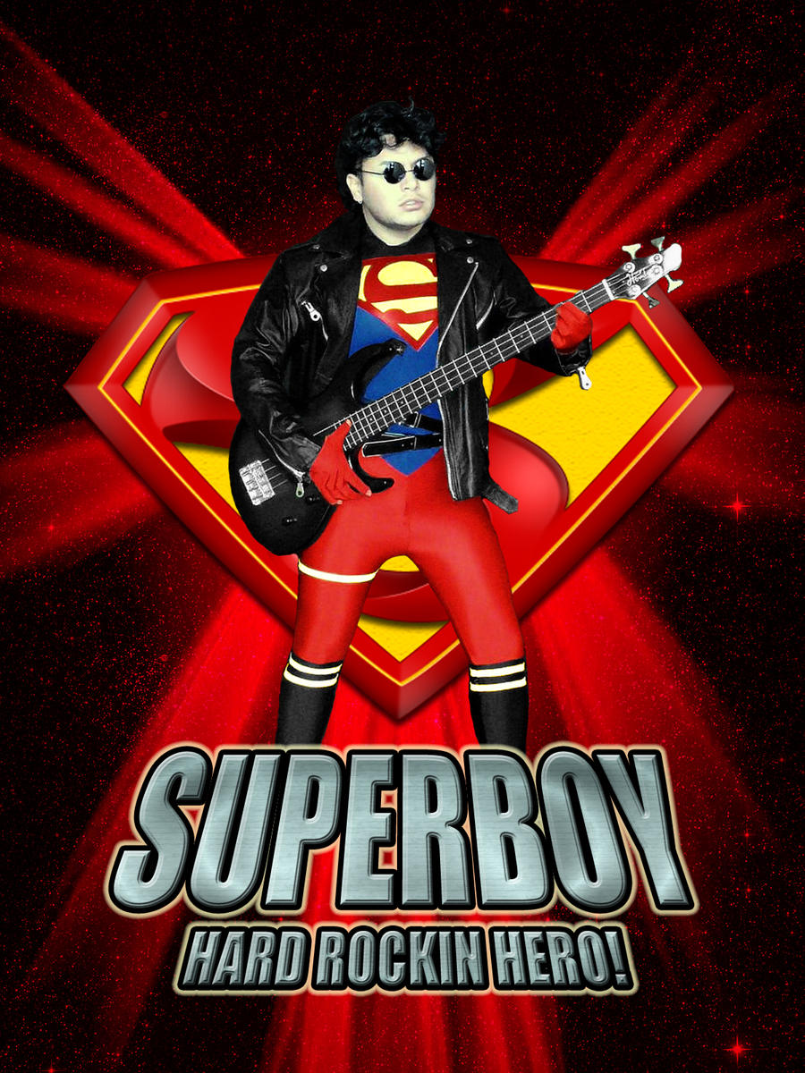 SUPERBOY HARD ROCKIN HERO POSTER