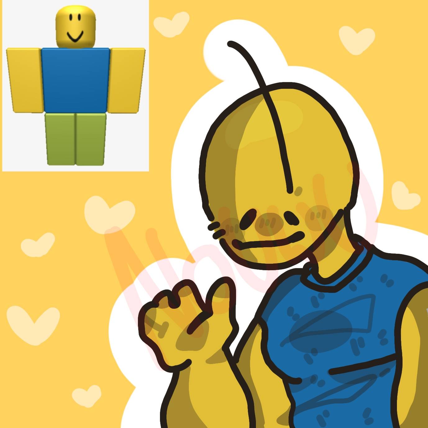 Noob Roblox Drawing by Rheaventura on DeviantArt