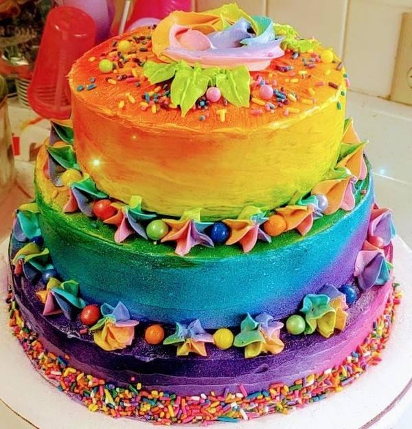 Tie Dye Cake By Bluefoxconfections On Deviantart