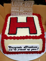 8th grade graduation cake