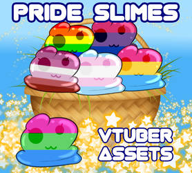 Pride Slimes Free VTuber Assets