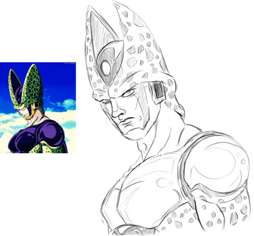 Perfect Cell sketch by LiliArtStuff on DeviantArt