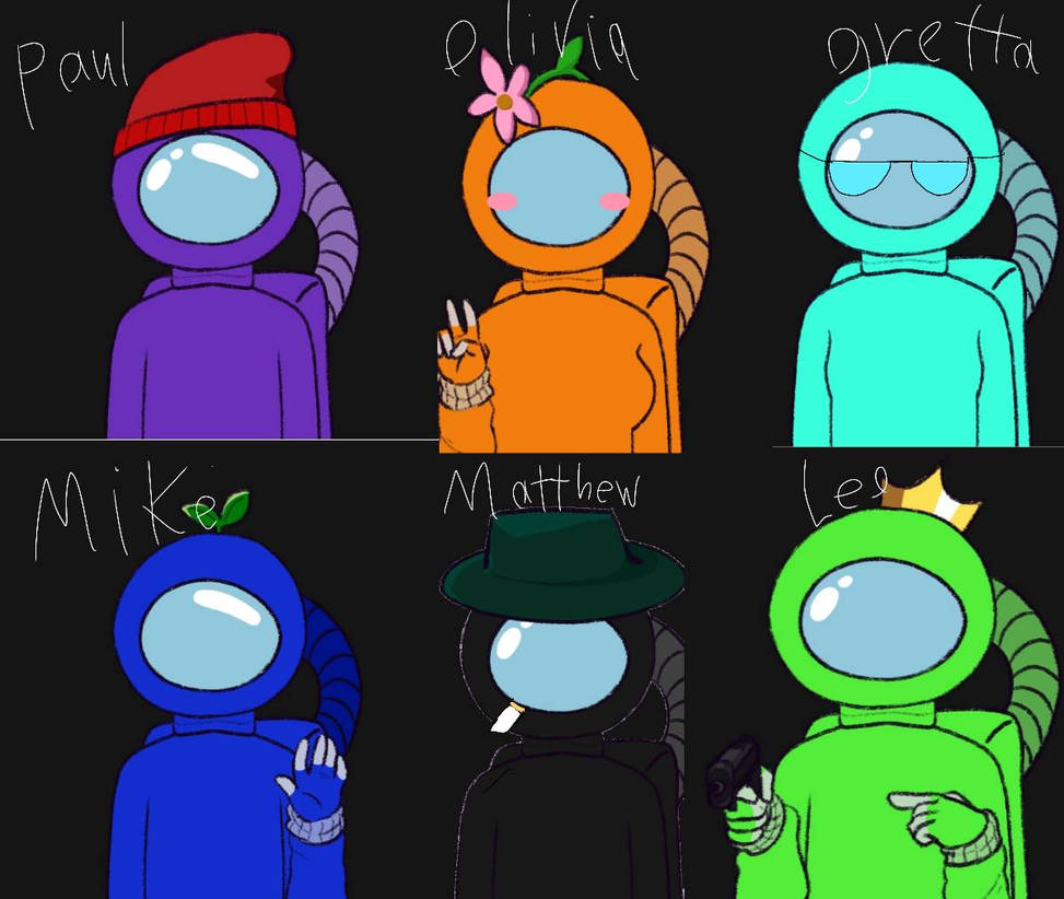 Among us characters 1 by muffinboy369 on DeviantArt