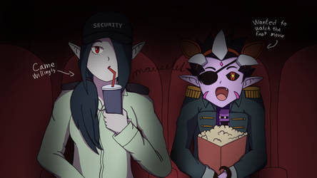 Sheer and Goma watching the Fnaf movie