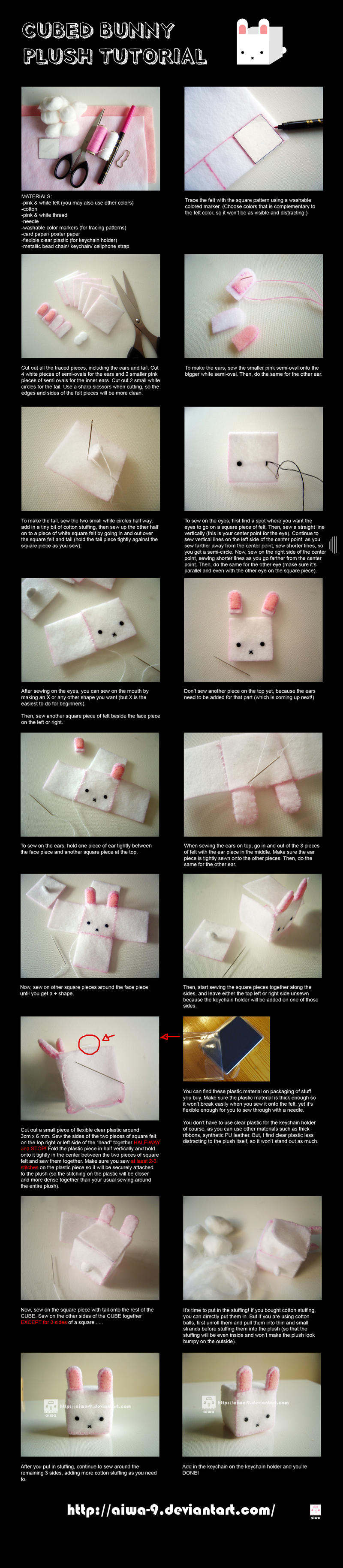 CUBED bunny plush tutorial