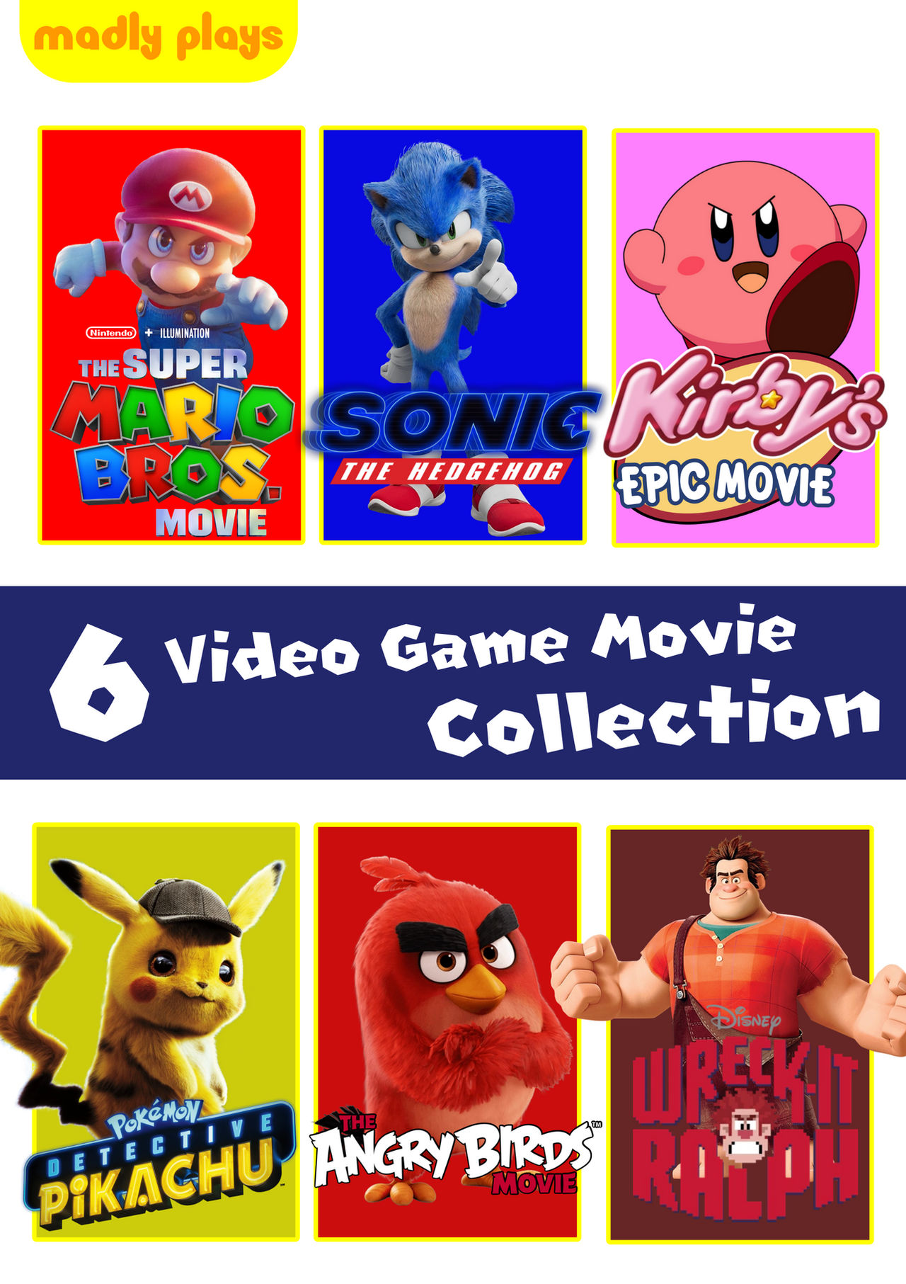 6 Video Game Movie DVD Collection by MadlyPlays on DeviantArt
