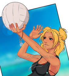 Temari: Beach Volleyball (Close-up)