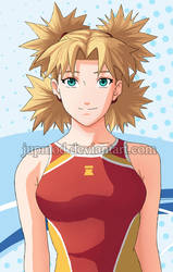 Temari: High School Swimsuit Close-up (Front) by JuPMod