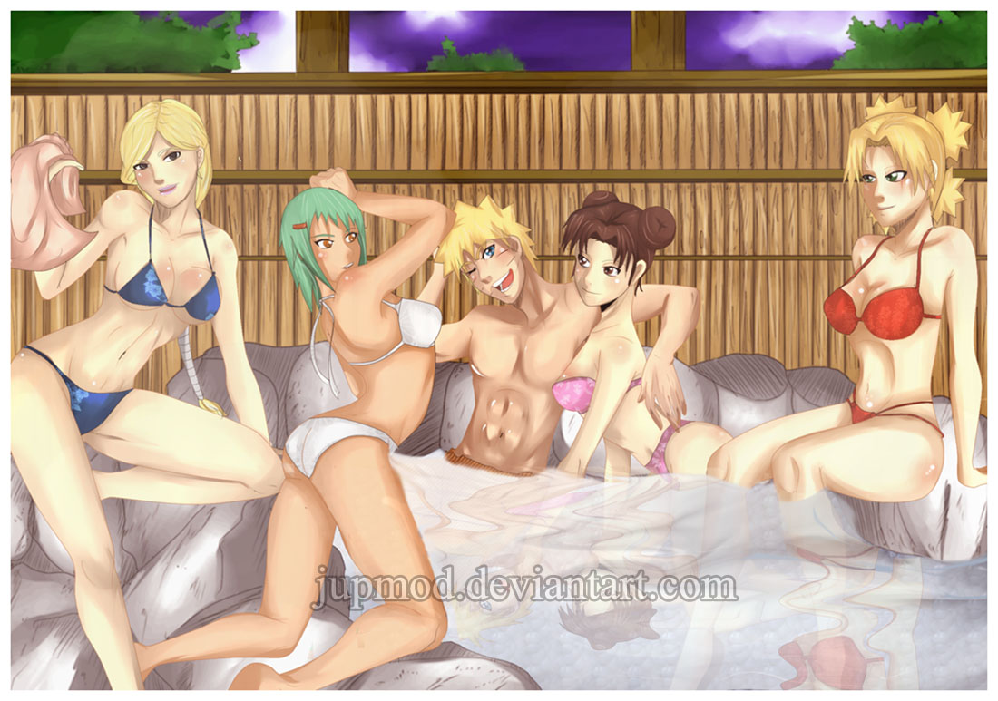 Hot Springs Fun 1: Naruto and Four Lovely Kunoichi