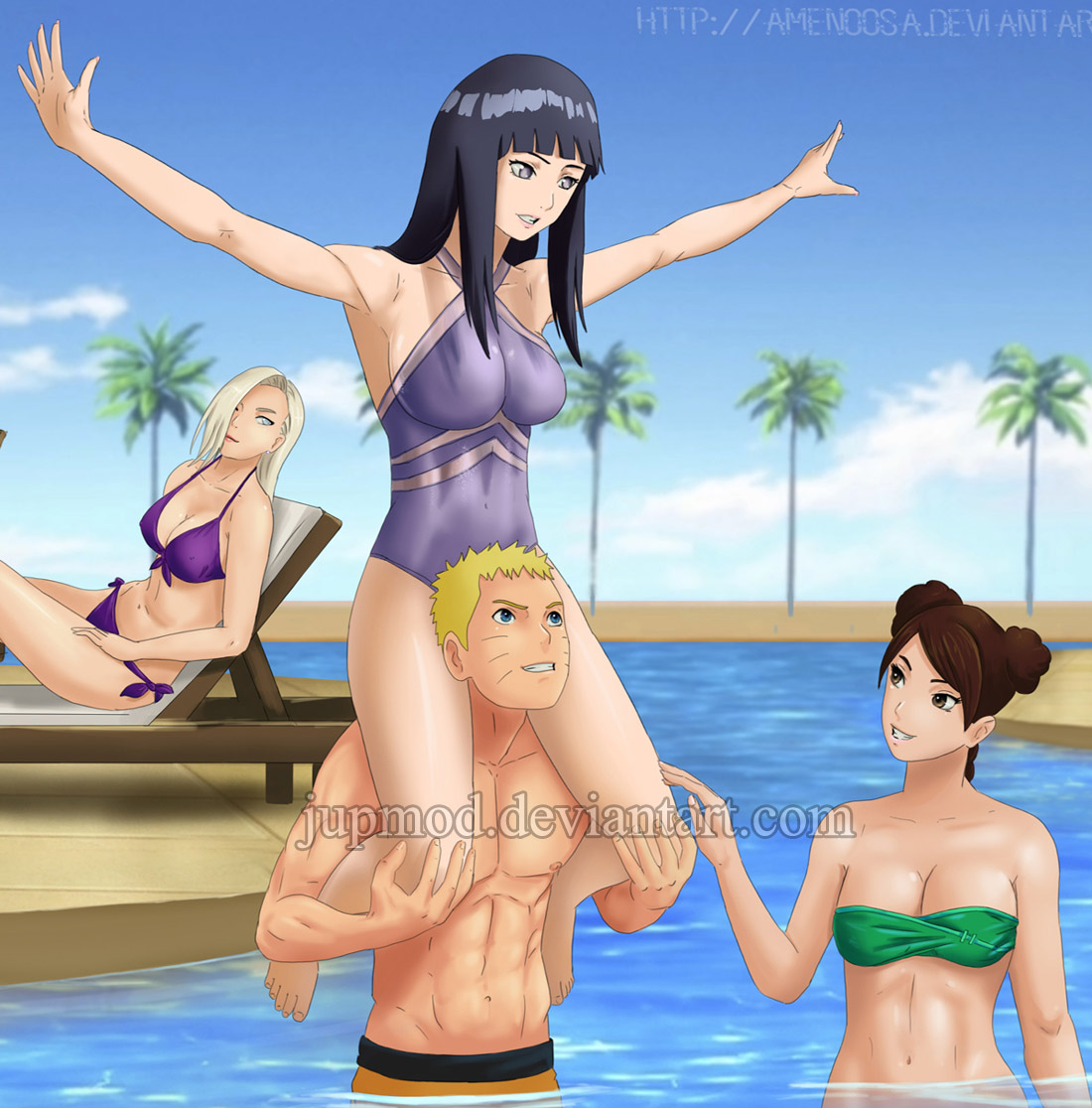 Paradise Vacation: Ino Hinata Naruto Tenten (Clup)