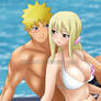 NaruLucy: Poolside Fondess (Closup Naru/FT)